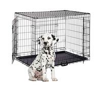 Relaxdays Relaxdays Cage Pour Chien Pliante Boîte Transport Voiture Box Pour Chiot 2 Portes Bac Fond Box Grillage Métal Xxxl Noir Pour Chien Taille 3xl
