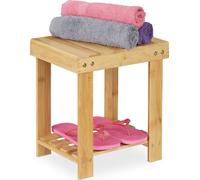 relaxdays Repose-pieds stable en bambou