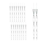 Relaxdays Répulsif à Oiseaux, Lot de 18, Spirales réfléchissantes, 40 cm, Anti-Pigeon, Jardin, Balcon, argenté