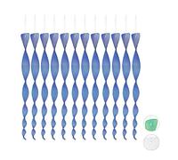 Relaxdays Répulsif d’Oiseaux Spirale Vent, Jeu de 12, Reflets, Balcon et Jardin, 40 cm, dissuasif, Bleu