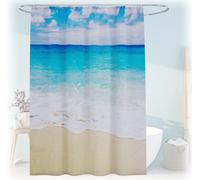 relaxdays Rideau de douche 180x200 cm avec motif