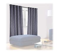 Relaxdays Rideaux jeu de 2, opaque, chambre à coucher, rideaux d’assombrissement, avec motifs diff. gris;175x135cm