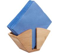 relaxdays Rond de serviette en bambou