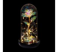 Relaxdays Rose éternelle en verre