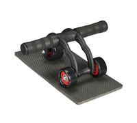 relaxdays Roulette abdominale 3 roues avec tapis pour les genoux