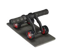 relaxdays Roulette abdominale 4 roues avec tapis pour les genoux