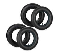 Relaxdays Roue brouette avec chambre à air, lot de 2 pneus rechange 3.50-8 pouces, pneumatiques, jusqu’à 154 kg, noire