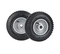 Relaxdays Roue de brouette 2.50-4 en Lot de 2, pneumatique, 2PR, Charge Max. 100 kg, Jante Acier, Noir/argenté