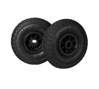 Relaxdays Roue de brouette caoutchouc 80 kg, roue de rechange, 260 x 85 cm essieu 3.00-4 chariot diable, noir