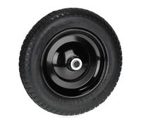 Relaxdays Roue de brouette 3.00-8, Pneu en Caoutchouc PU, avec Jante Acier, increvable, Charge maximale 80 kg, Noire