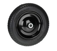 Relaxdays Roue de brouette 3.00-8, Pneu en Caoutchouc PU, avec Jante Acier, increvable, Charge maximale 80 kg, Noire