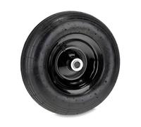 Relaxdays Roue de brouette 3.50-6 pneumatique 2PR 120 kg jante acier noire avec valve