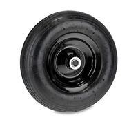 Relaxdays Roue de brouette, 3.50-6, pneumatique, 2PR, Charge maximale : 120 kg, avec Valve, Jante en Acier, Noire