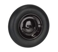 Relaxdays Roue de brouette 3.50-8 avec axe Fixe, Pneu Caoutchouc PU, Jante en Acier, Charge maximale : 100 kg, Noire