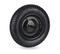Relaxdays Roue de brouette 3.50-8 avec axe Fixe, Jante en Acier, capacité de Charge maximale : 120 kg, Noire