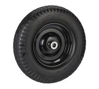 Relaxdays Roue de brouette 4.00-8, en Caoutchouc, Jante Acier, Robuste, Charge Max. de 100 kg, Noir