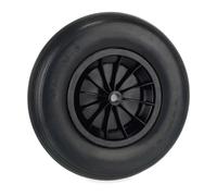 Relaxdays Roue de brouette 4.80/4.00-8, Pneu en Caoutchouc PU, Jante Plastique, Charge Max. 100 kg, increvable, Noire