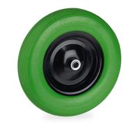 Relaxdays Roue de brouette 4.80 4.00-8 de Rechange, en Caoutchouc Plein, Jante Acier, increvable, 120 kg, Vert/Noir