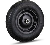 Relaxdays, noir brouette 120 kg, roue de rechange avec axe, caoutchouc essieu 4.80 4.00-8