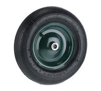 Relaxdays Roue de brouette 4.80 4.00-8, pneumatique, Pneu de Rechange, de Secours, Jante Acier, pour Diable, Noir & Vert