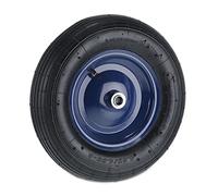 relaxdays Roue de brouette 4.80 4.00-8 pneumatique, de Rechange, de Secours, Jante Acier, pour Diable, Noir & Bleu foncé