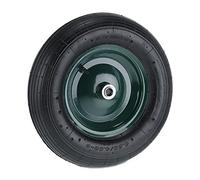 relaxdays Roue de brouette 4.80 4.00-8, pneumatique, Pneu de Rechange, de Secours, Jante Acier, pour Diable, Noir & Vert