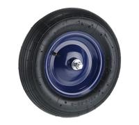 Relaxdays Roue de brouette avec axe 4.80 4.00-8, pneumatique, jante acier, rechange, charge max. 120 kg, en noir et bleu