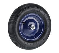 relaxdays Roue de brouette avec axe 4.80 4.00-8, pneumatique, Jante Acier, Rechange, Charge Max. 120 kg, en Noir et Bleu