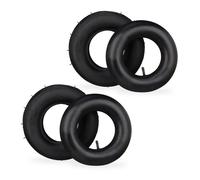 Relaxdays Roue de brouette avec chambre à air - Lot de 2 3.50-6 Noir (jusqu'à 136 kg)