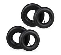 Relaxdays Roue de brouette avec chambre à air, lot de 2 pneus de rechange 4.00-6, pneumatiques, jusqu’à 136 kg, noir