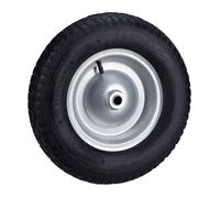Relaxdays Roue de brouette caoutchouc 200 kg, roue de rechange, caoutchouc essieu 4.80 4.00-8, noir