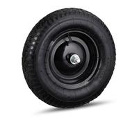 relaxdays Roue de diable à pneus gonflables noir jantes acier, axe 2,0 cm