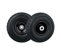 Relaxdays Roue de diable, 3.00-4, lot 2, pneumatique, jante en acier, D intérieur pour axe : env. 1,6 cm, noire