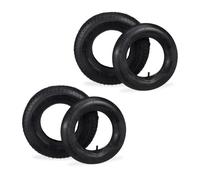 Relaxdays Roue de Diable avec Chambre à air, Lot de 2 pneus Rechange 4.00-8, Charge Max. 150 kg, Noire