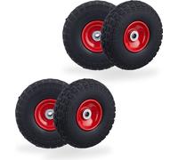 relaxdays Roue de diable PU en kit de 4 pièces