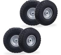 relaxdays Roue de diable PU en kit de 4 pièces