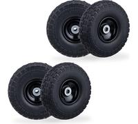 relaxdays Roue de diable PU en kit de 4 pièces