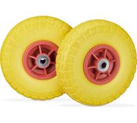 relaxdays Roue de diable PU set de 2 pièces 4.1/3.5-4