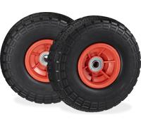relaxdays Roue de diable PU set de 2 pièces 4.1/3.5-4