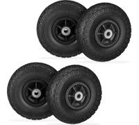 relaxdays Roue de diable PU set de 4 4.10/3.50-4