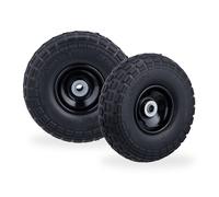 Relaxdays Roue pour diable PU en jeu de 2