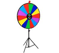 Relaxdays Roue de loterie 60 cm avec trépied, Sac Multicolore