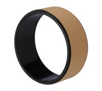 Relaxdays Roue de Yoga, Plastique & liège, facilite la réalisation de Certaines Postures, diamètre 32 cm, Noir & Nature