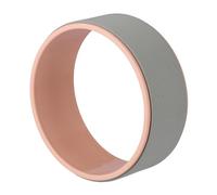 Relaxdays Roue de Yoga, diamètre : 32 cm, Plastique, facilite la réalisation de Certaines Postures, Gris et Rose