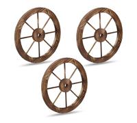 Relaxdays Roue décorative en lot de 3