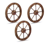Relaxdays Roue décorative en lot de 3