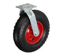 Relaxdays Roue pivotante pneumatique 3.50-6, Plaque Acier, Charge Lourde 120 kg, Couleur Disponible, 35x30x13.5 cm