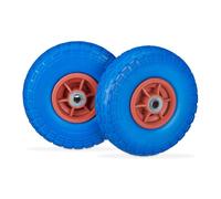 Relaxdays Roues de diable PU jeu de 2 4.1/3.5-4