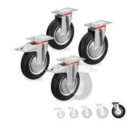 Relaxdays Roues pour charge lourde jeu de 4