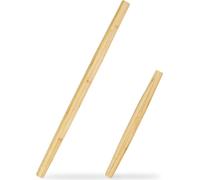 relaxdays Rouleau à pâte en bambou, set de 2 pièces